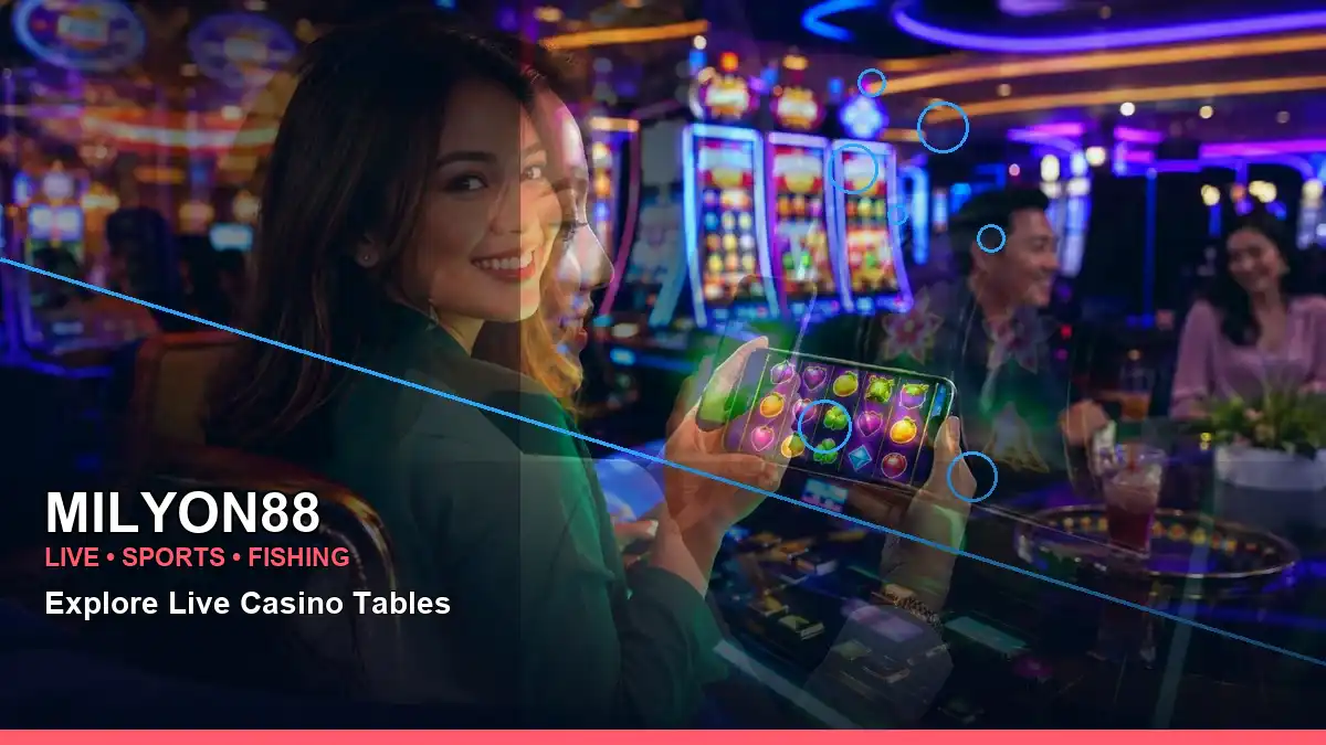 MILYON88 high-energy mobile casino app in a left-diagonal layout for Philippine players
