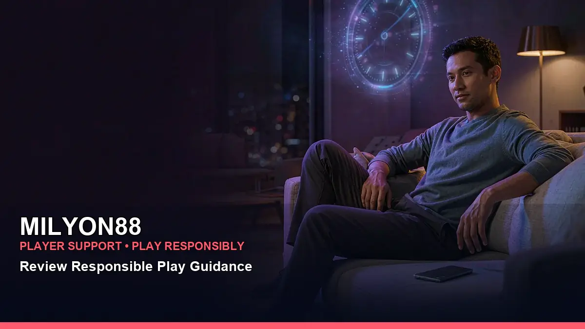 MILYON88 high-energy play responsible gaming guide in a clock hologram layout for Philippine players