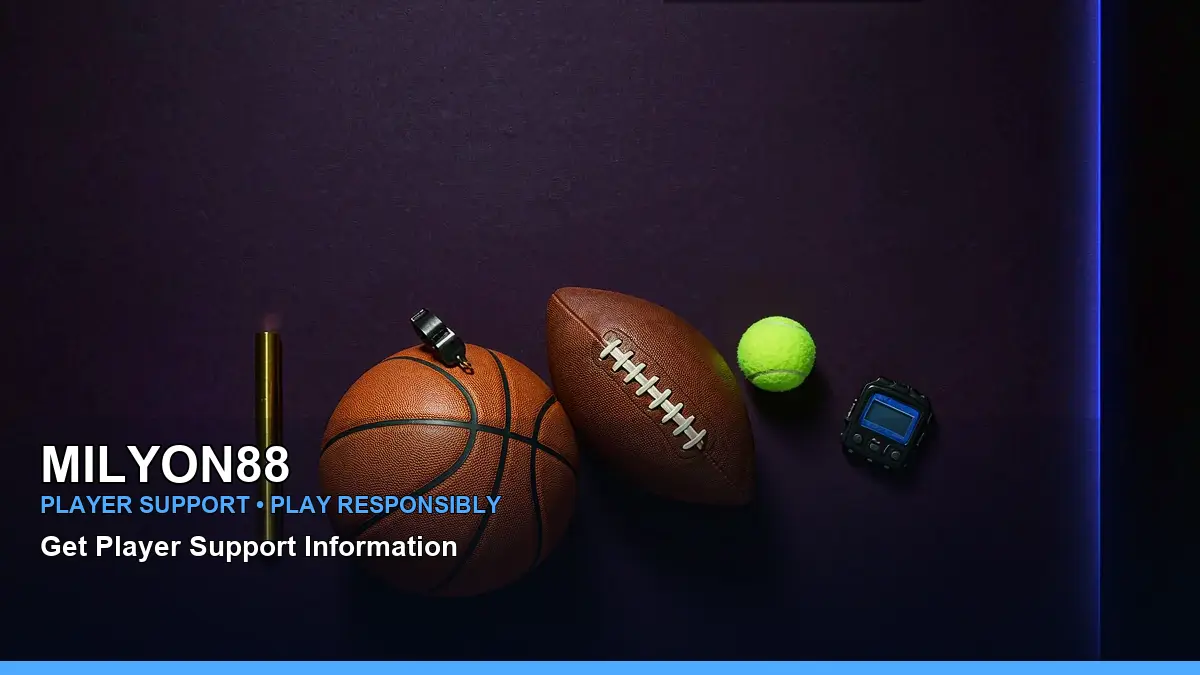 MILYON88 online sports betting featuring a Philippine casino game interface with a equipment flatlay composition